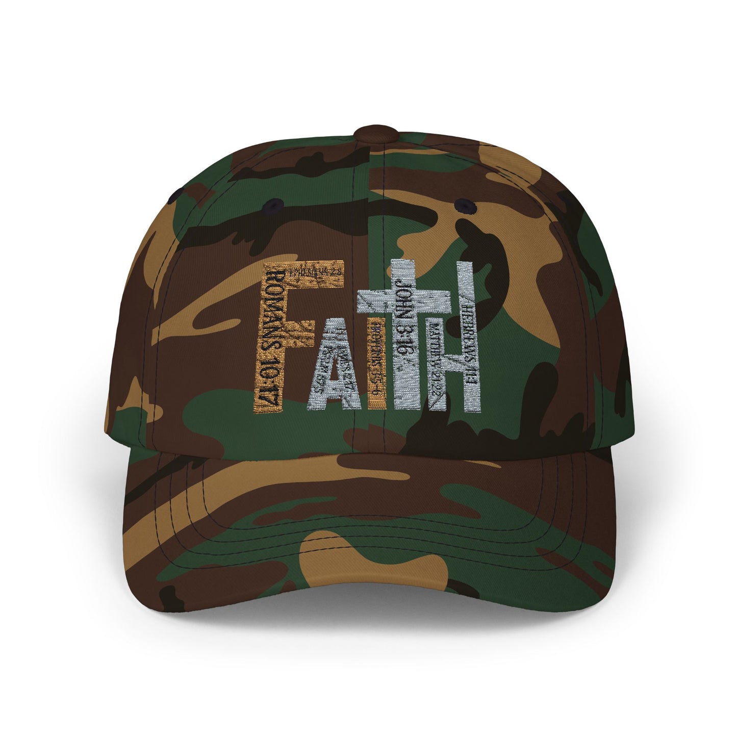 Faith Classic Dad Cap - Adjustable White Baseball Cap