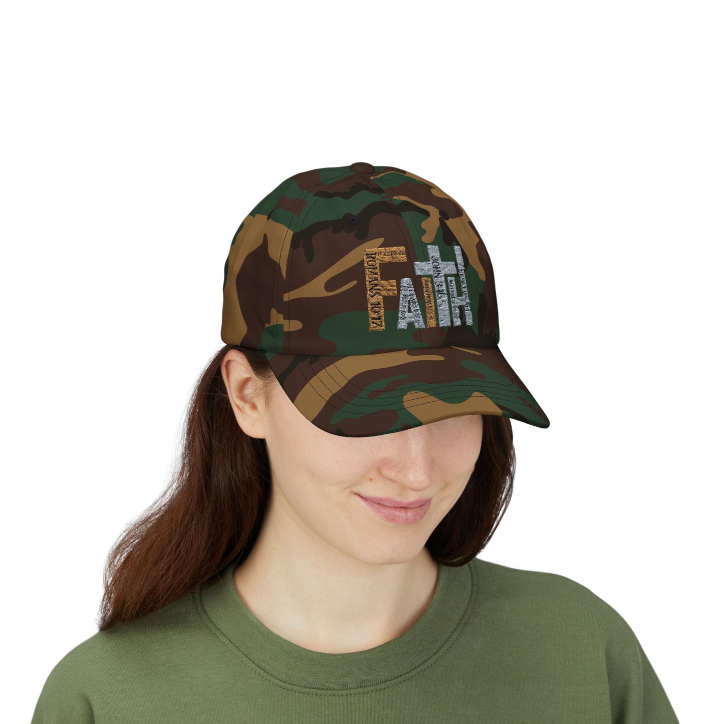 Faith Classic Dad Cap - Adjustable White Baseball Cap