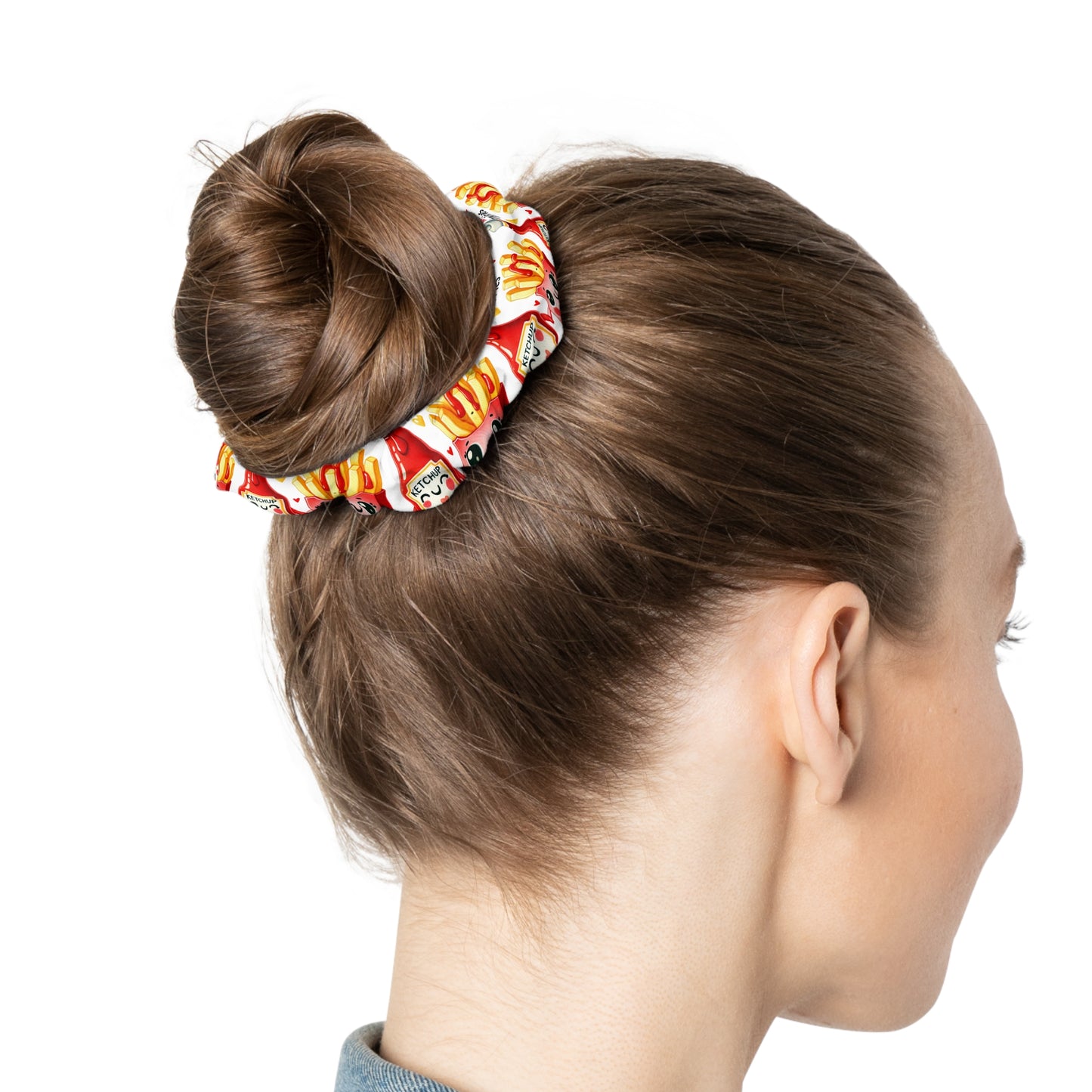 French Fries and Ketchup Hair Scrunchie