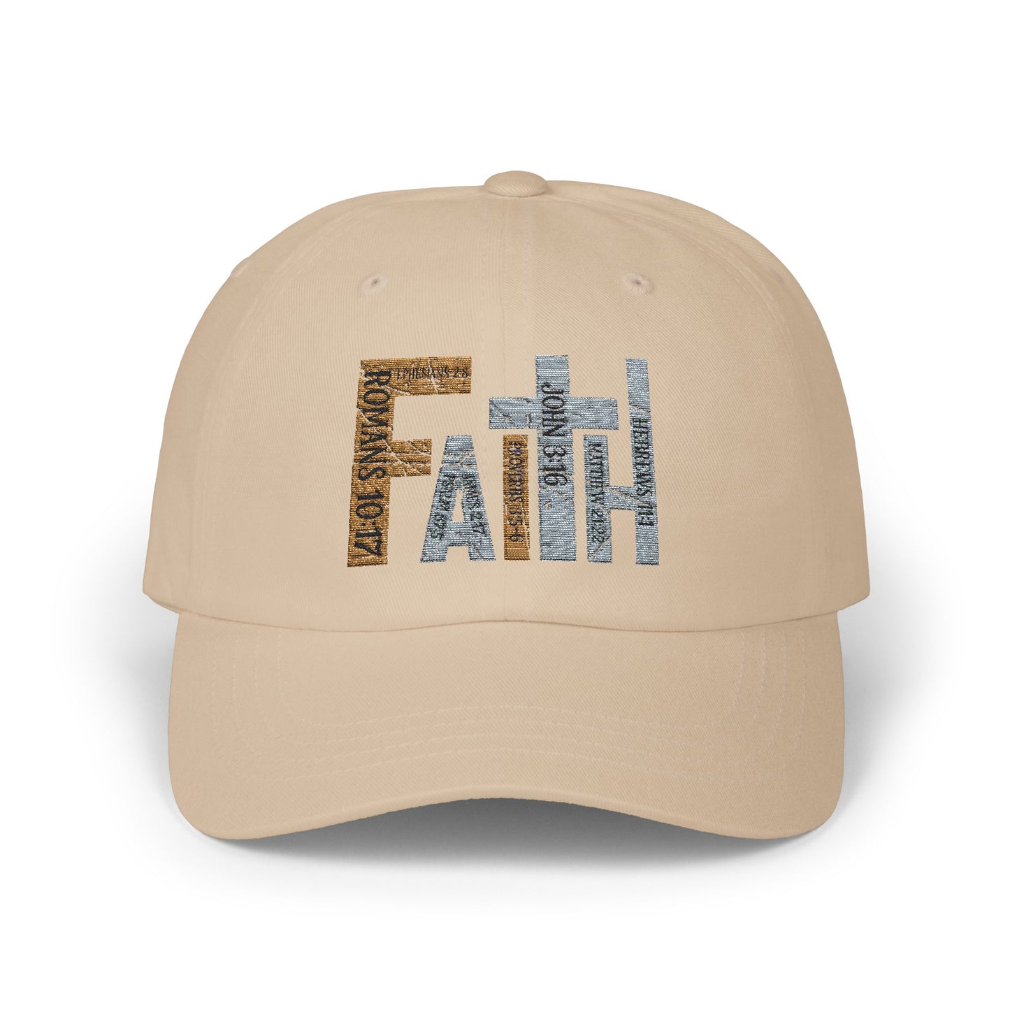 Faith Classic Dad Cap - Adjustable White Baseball Cap