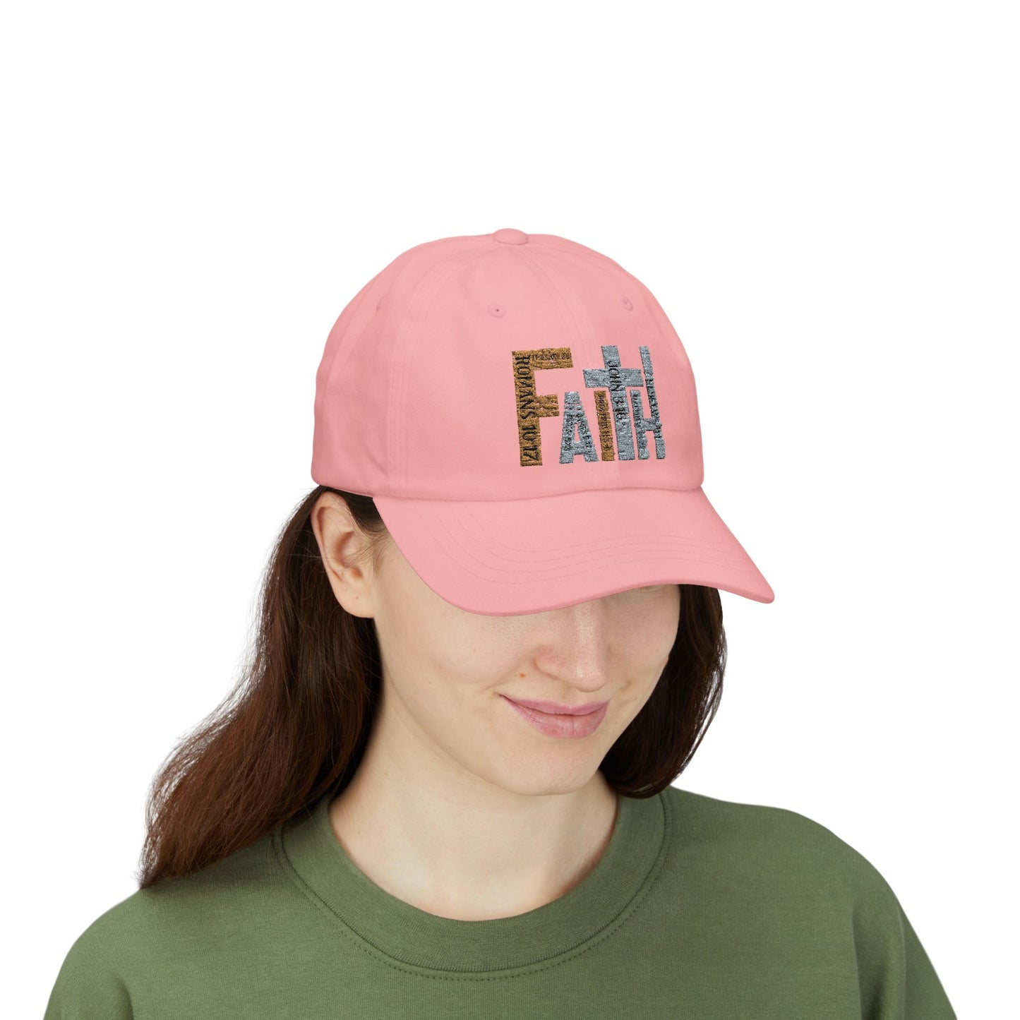Faith Classic Dad Cap - Adjustable White Baseball Cap