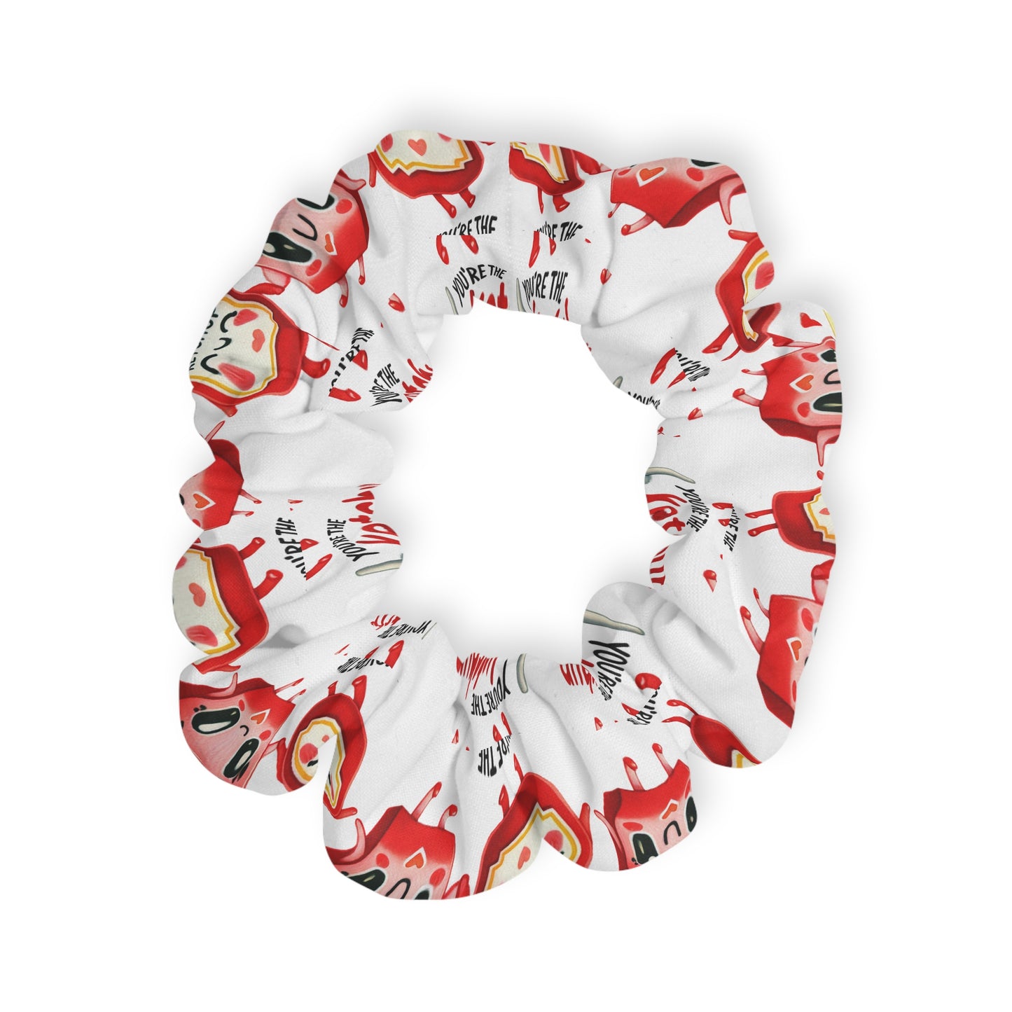French Fries and Ketchup Hair Scrunchie