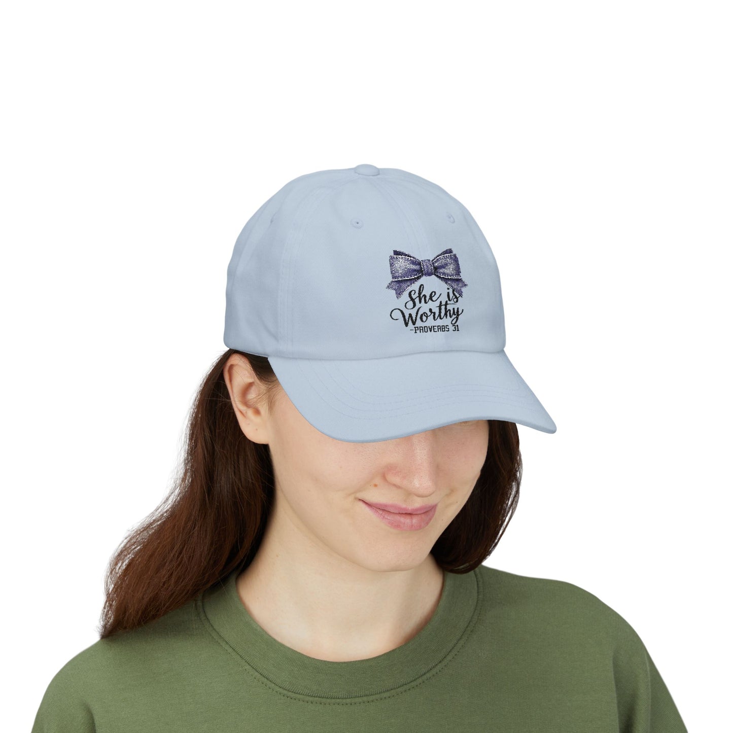 She is Worthy Classic Dad Cap - Proverbs 31 Inspirational Cap