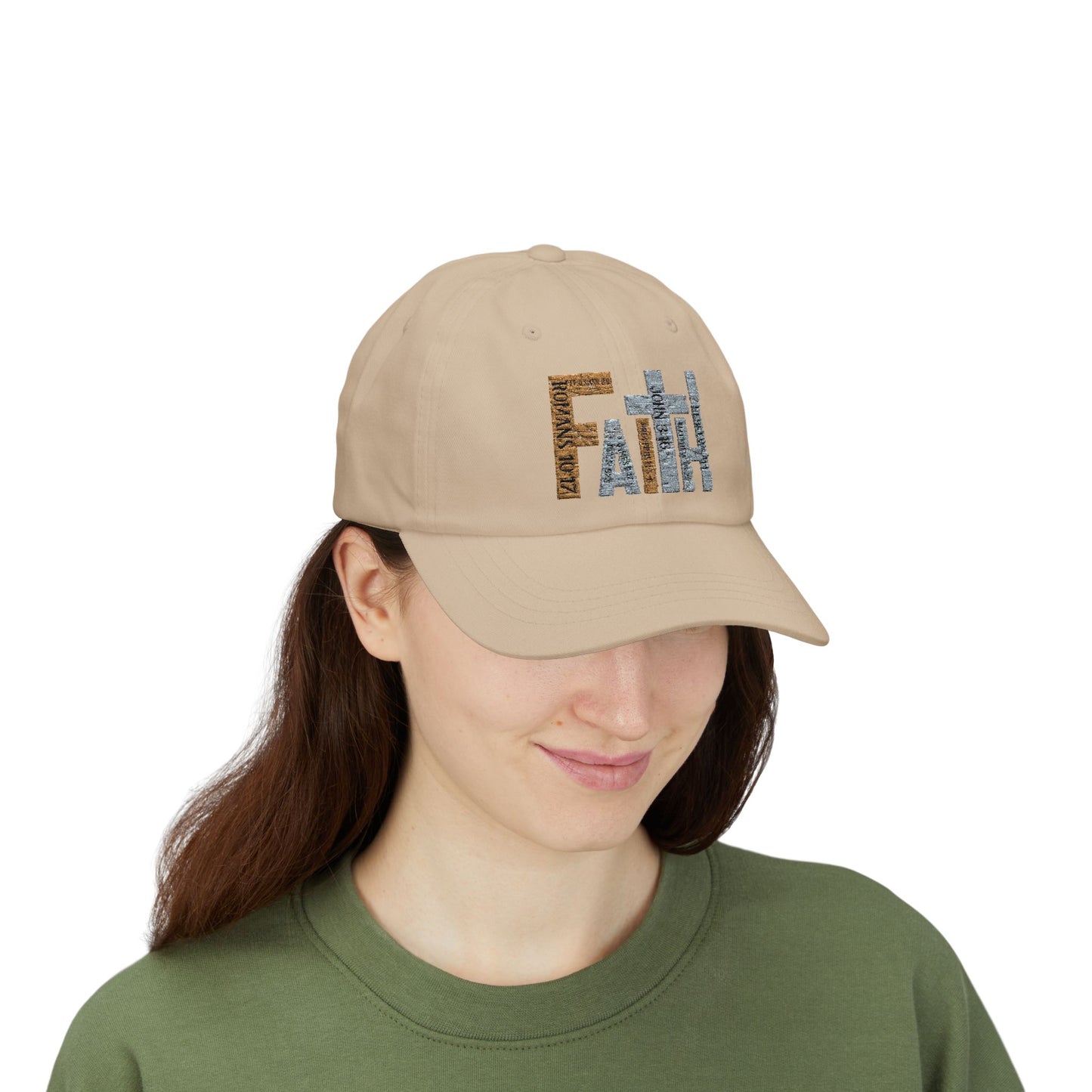 Faith Classic Dad Cap - Adjustable White Baseball Cap