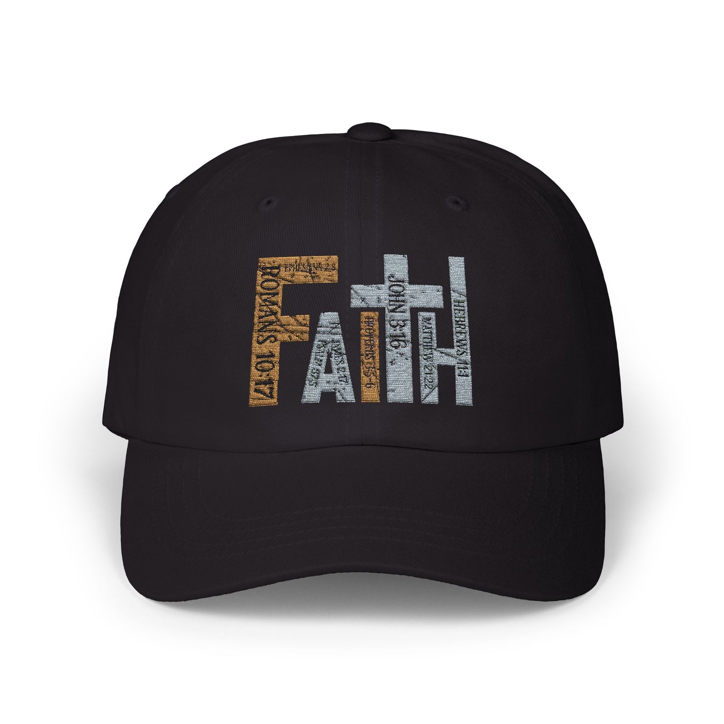 Faith Classic Dad Cap - Adjustable White Baseball Cap