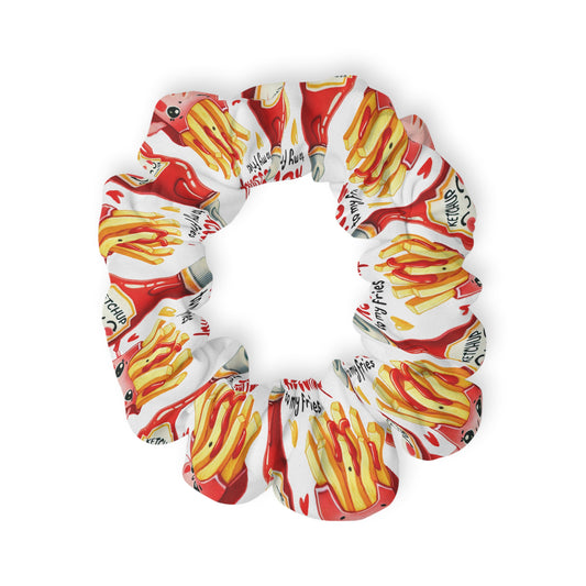 French Fries and Ketchup Hair Scrunchie