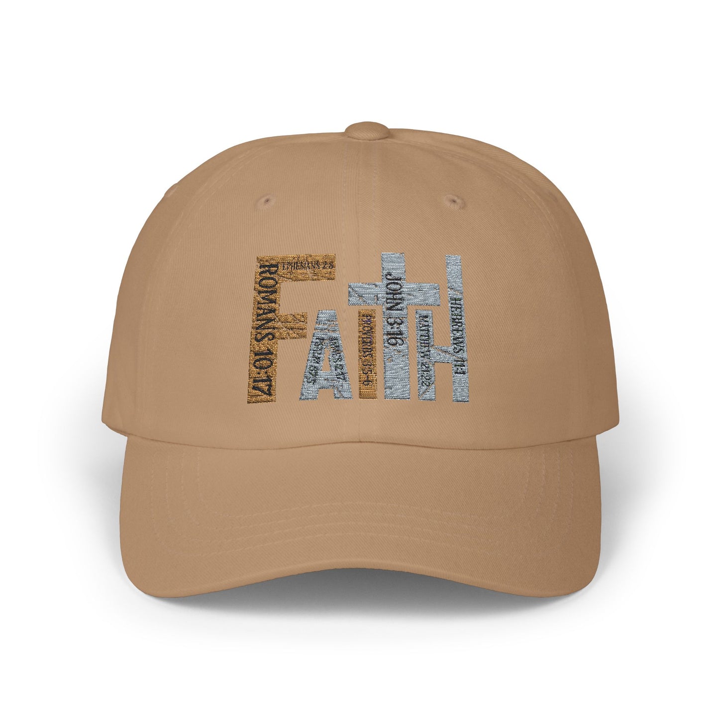 Faith Classic Dad Cap - Adjustable White Baseball Cap