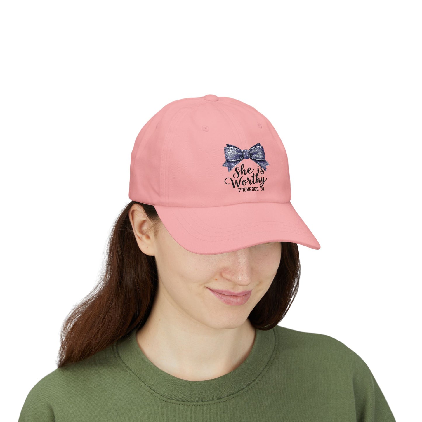 She is Worthy Classic Dad Cap - Proverbs 31 Inspirational Cap