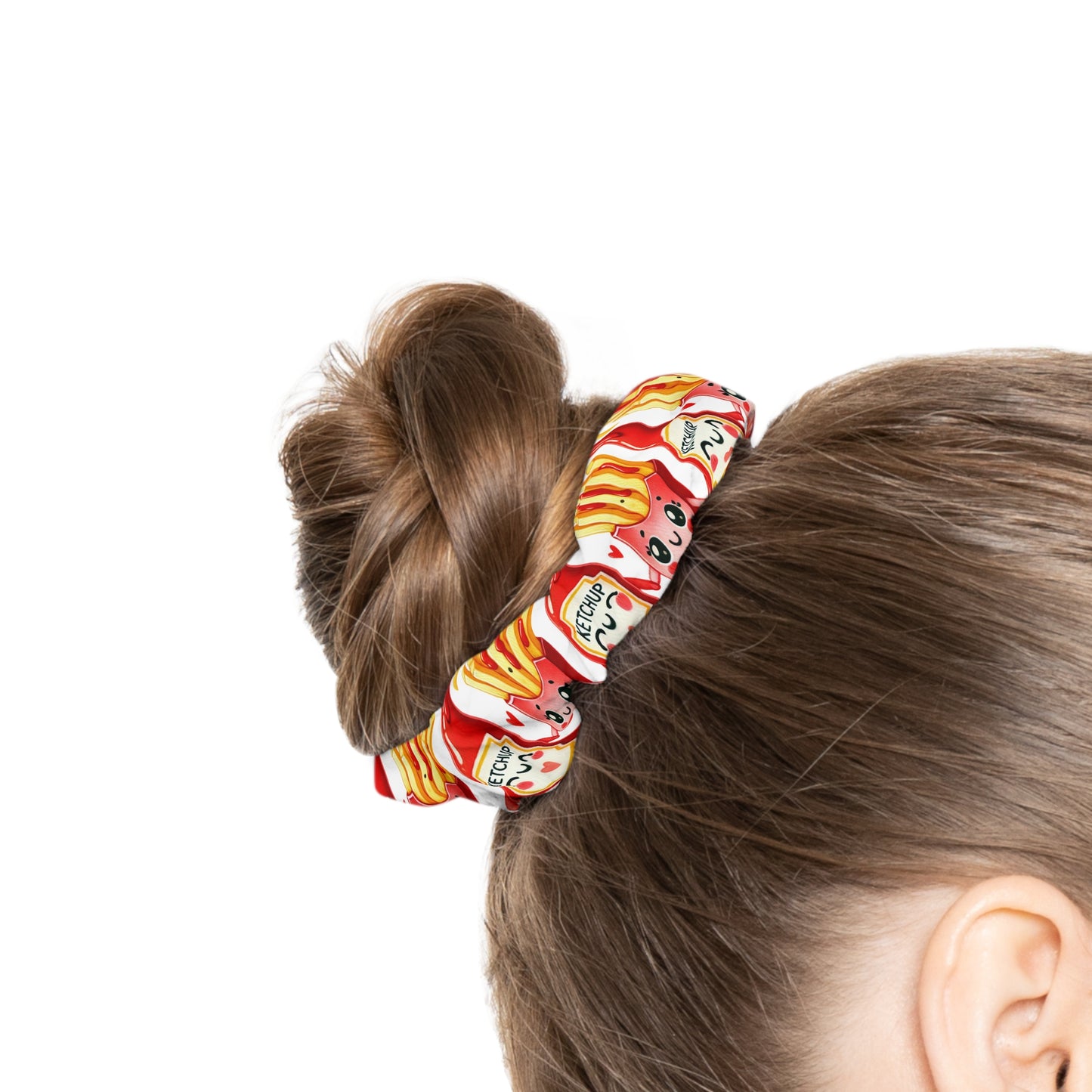 French Fries and Ketchup Hair Scrunchie