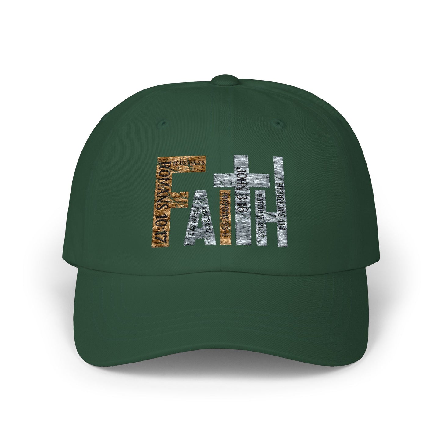 Faith Classic Dad Cap - Adjustable White Baseball Cap