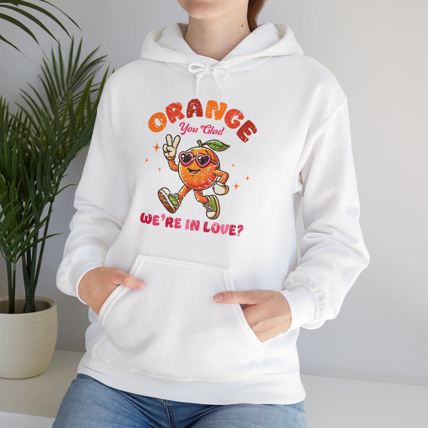Orange We're In Love Hoodie