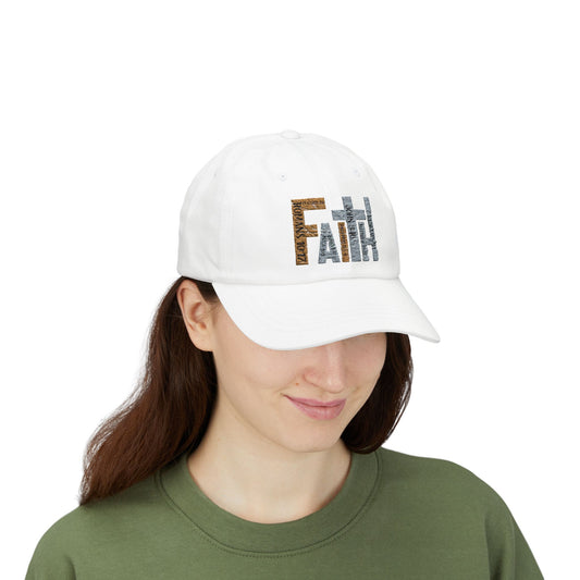 Faith Classic Dad Cap - Adjustable White Baseball Cap