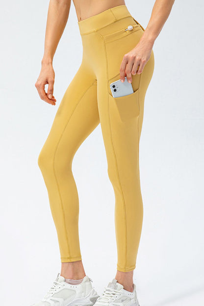 High Waist Long Sports Pants with Pockets