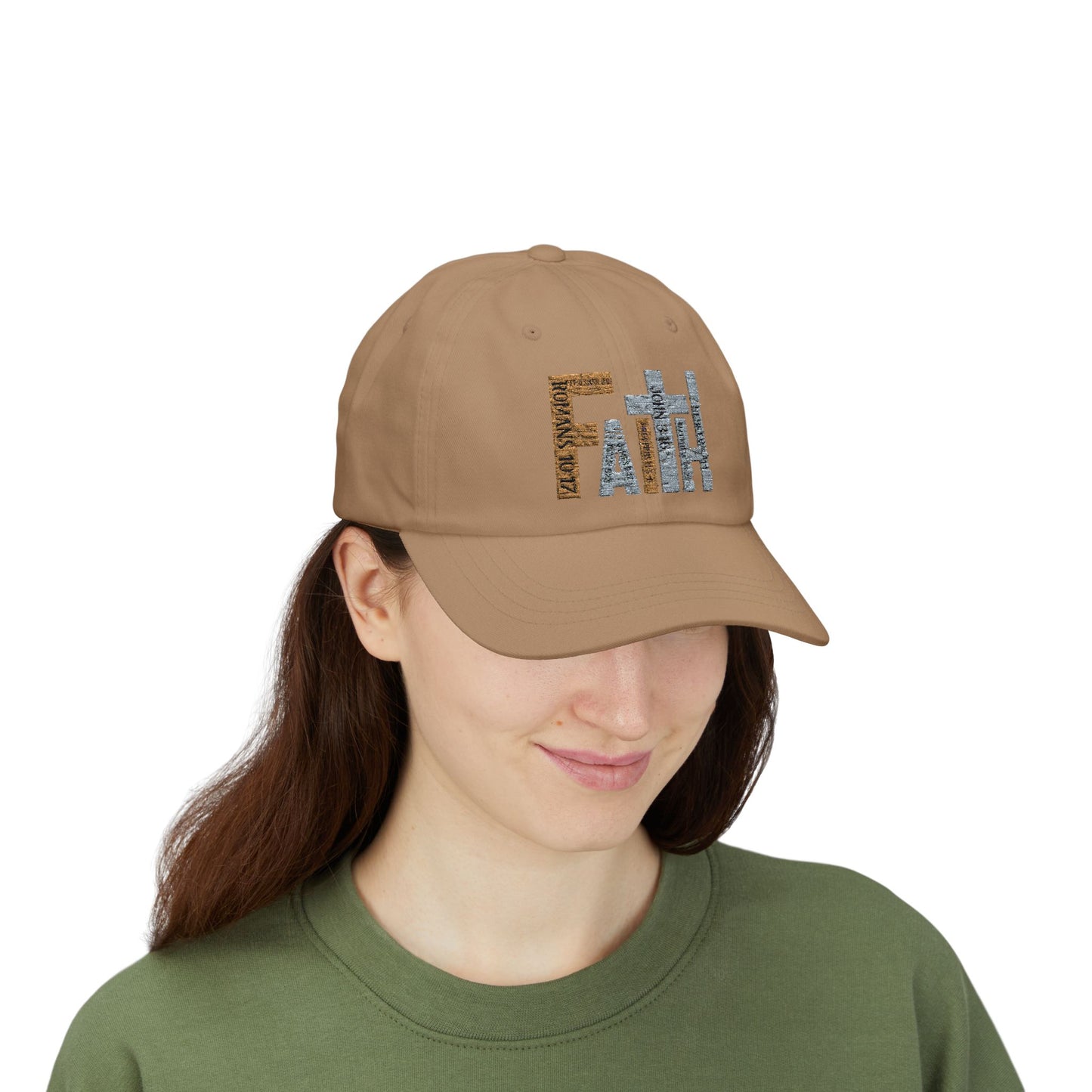 Faith Classic Dad Cap - Adjustable White Baseball Cap