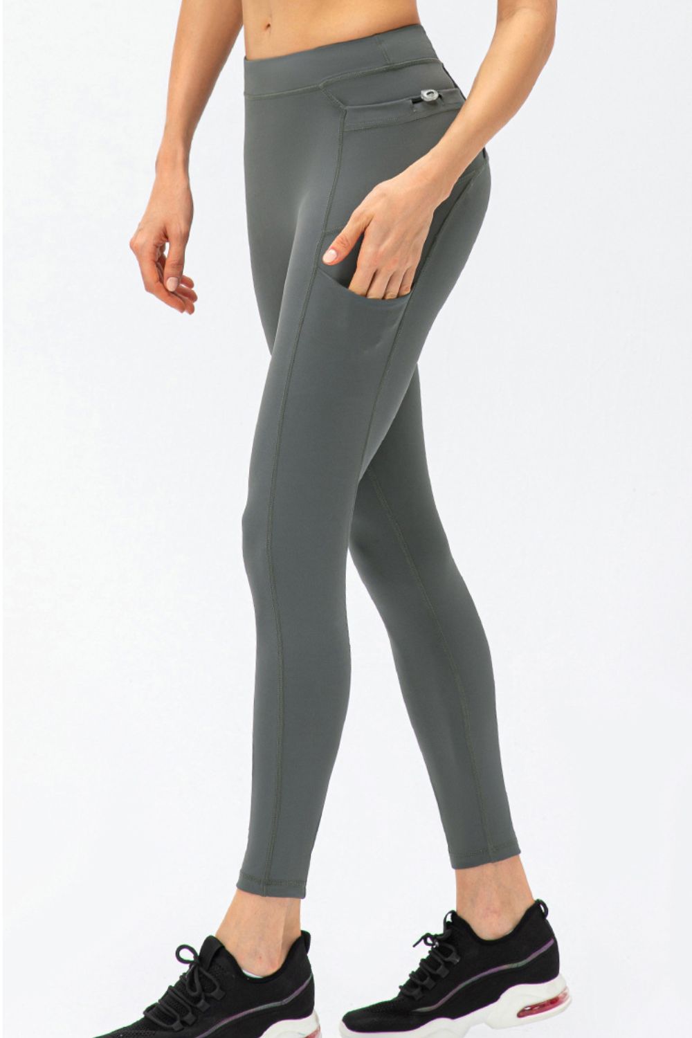 High Waist Long Sports Pants with Pockets