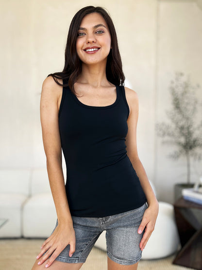 Square Neck Wide Strap Tank Top