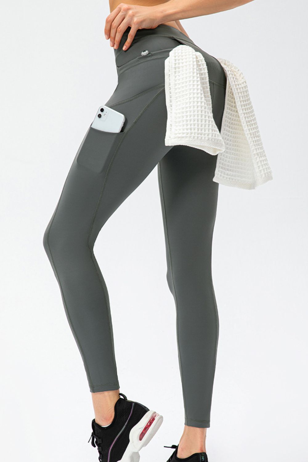 High Waist Long Sports Pants with Pockets